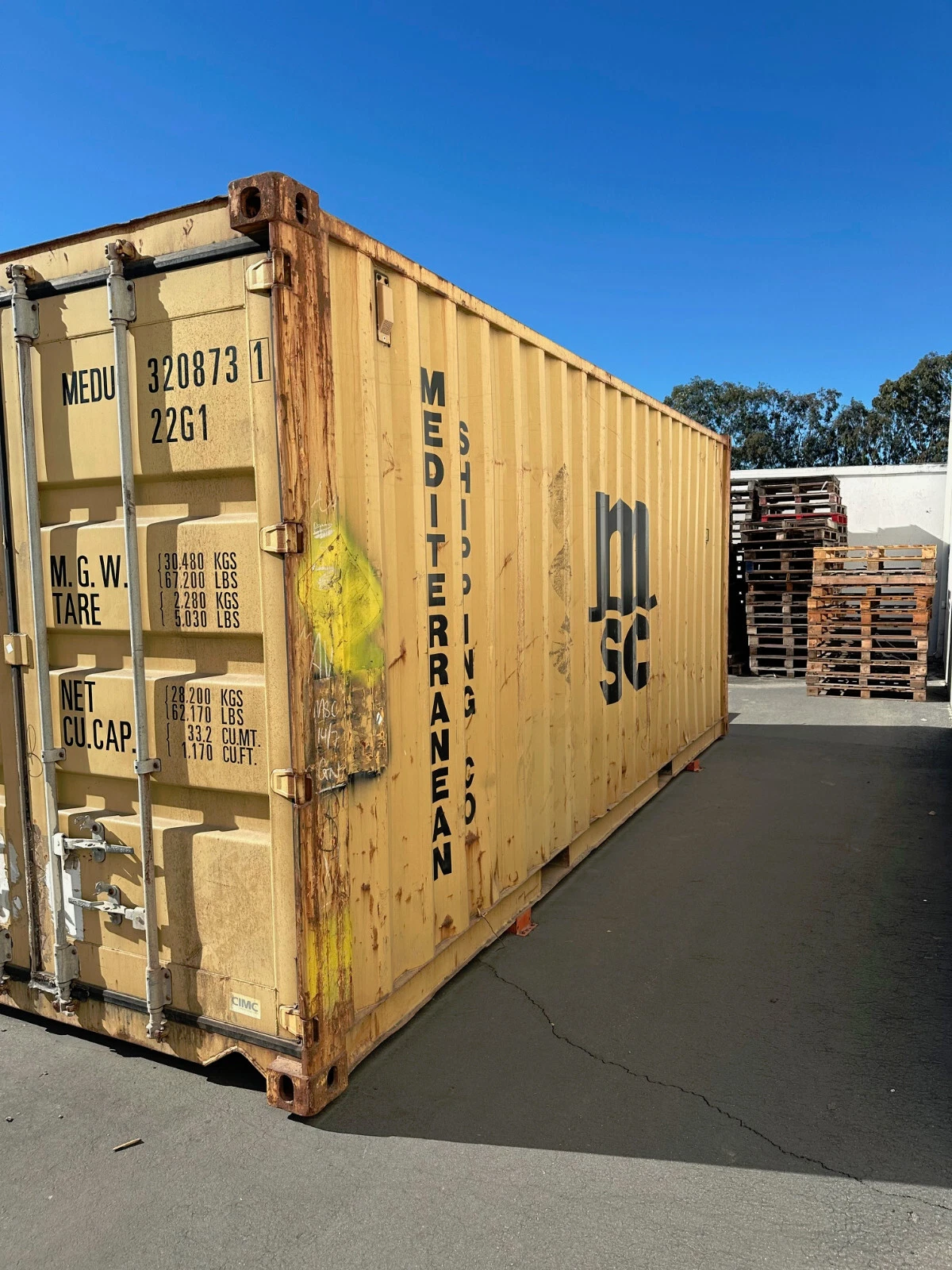 20ft Conex Shipping / Storage Container – Yellow/Gold – Priced to Sell! - Image 6